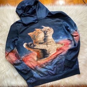 Cat Galaxy Titanic Hoodie Pullover 